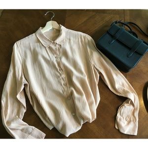 Everlane Blush Silk Shirt